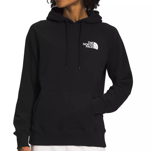 The North Face Tops - The North Face Hoodie Womens XS Black White Logo Full Zip Sweatshirt Jacket NWT